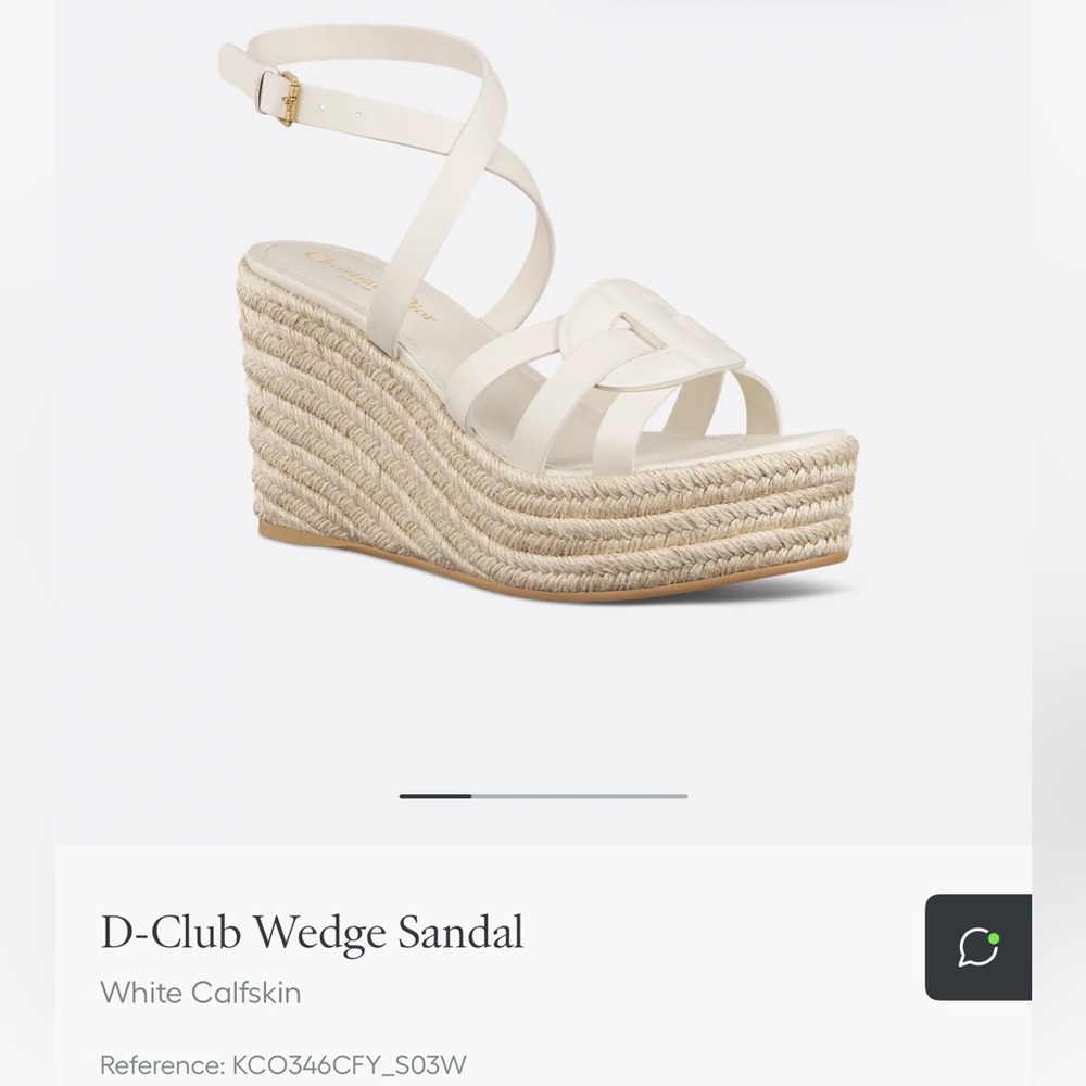Dior Wedge Sandals in white calfskin